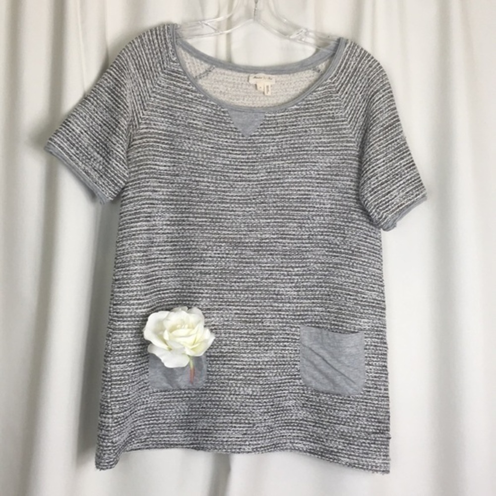 Meadow Rue, 3/4 sleeve top, pockets, Size S, EUC.